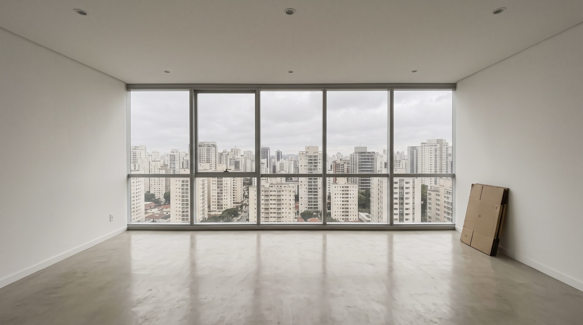 City apartment living room before Decora redesign