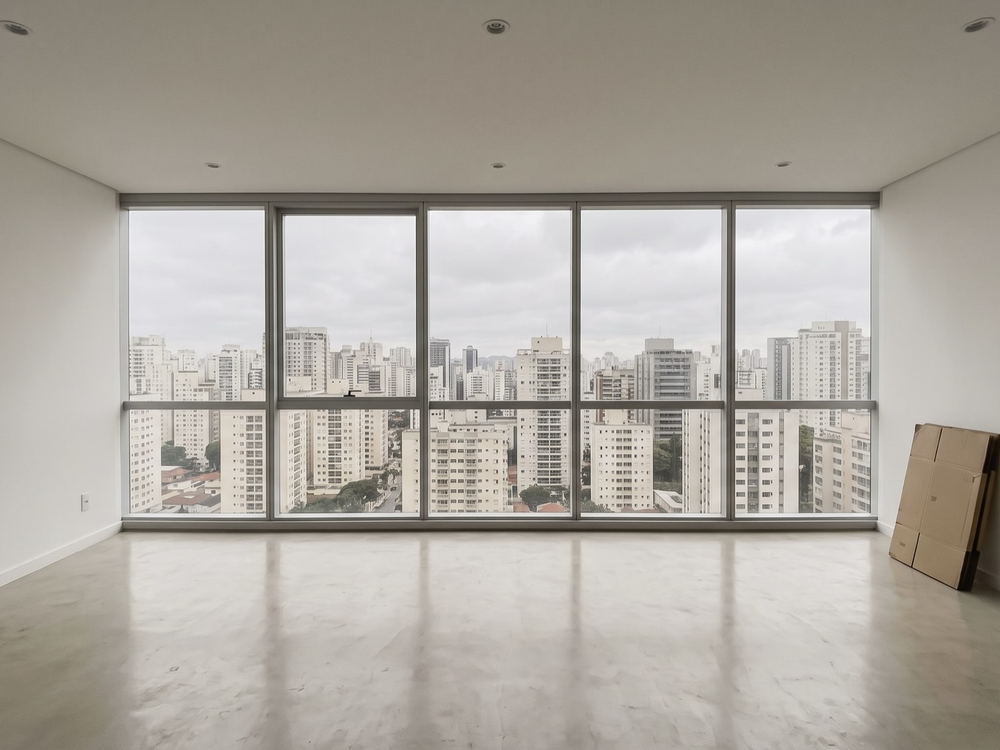 City apartment living room before Decora redesign